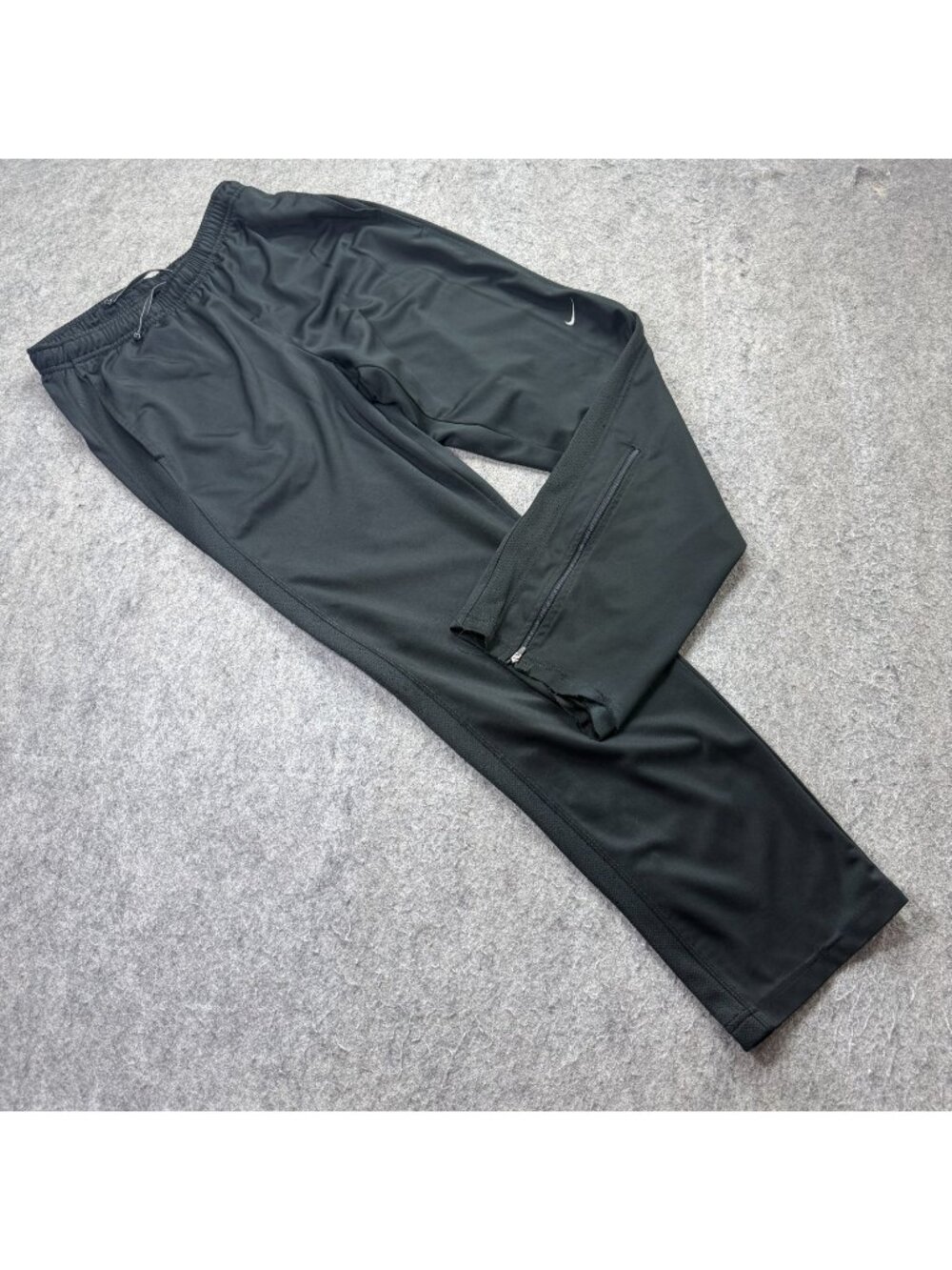 Nike Track Pants Men M Black 31" Knit Training Lightweight 247192 Ankle Zip